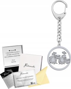 Radziszewska Jewellery Brelok do Kluczy Perkusja Srebro 925 Prezent Breloczek GRAWER GRATIS 1