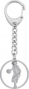 Radziszewska Jewellery Brelok Srebrny Koszykówka Koszykarka Sznurek 925 Prezent GRAWER GRATIS 1