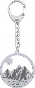 Radziszewska Jewellery BRELOK DO KLUCZY Z GÓRAMI GÓRY Z GRAWEREM PREZENT REBRO 925 ŻYCZENIA GRATIS 2