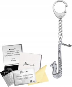 Radziszewska Jewellery BRELOK DO KLUCZY SAKSOFON SREBRO 925 PREZENT GADŻET ŻYCZENIA GRATIS 1