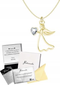 Radziszewska Jewellery Złoty Naszyjnik z Aniołkiem na Komunię Święta SREBRO 925 ŻYCZENIA GRATIS 1