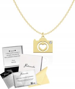 Radziszewska Jewellery Złoty Naszyjnik z Aparatem Fotograficznym SREBRO 925 DEDYKACJA GRATIS 1