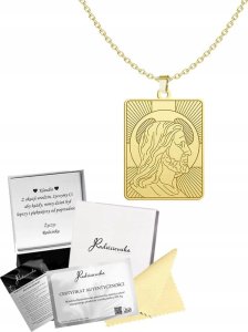 Radziszewska Jewellery Złoty Łańcuszek Medalik z Panem Jezusem SREBRO 925 Biżuteria Komunia GRATIS 1