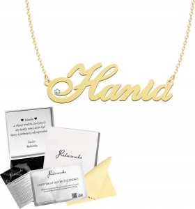 Radziszewska Jewellery Złoty Naszyjnik z imieniem HANIA Łańcuszek SREBRO 925 Prezent Dedykacja 1