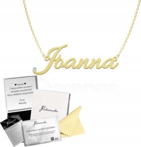Radziszewska Jewellery Złoty Naszyjnik z imieniem Joanna SREBRO 925 Łańcuszek DEDYKACJA GRATIS 1