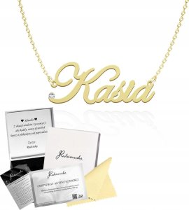 Radziszewska Jewellery Złoty Naszyjnik z imieniem KASIA Łańcuszek SREBRO 925 Prezent Dedykacja 1