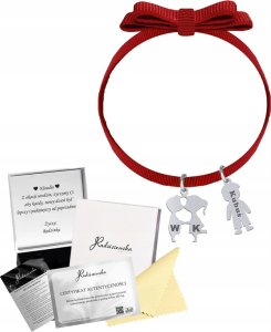 Radziszewska Jewellery BRANSOLETKA WSTĄŻKA SREBRNA ZAWIESZKI Z GRAWEREM PREZENT KOBIETA DEDYKACJA 1
