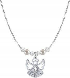 Radziszewska Jewellery Naszyjnik z Aniołkiem na KOMUNIĘ Łańcuszek SREBRO 925 ŻYCZENIA GRATIS 2