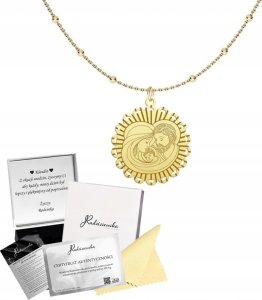 Radziszewska Jewellery Złoty Medalik Święta Rodzina Łańcuszek 925 Prezent Urodziny GRAWER GRATIS 1