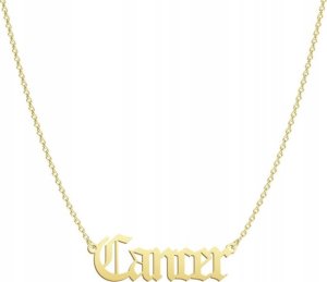 Radziszewska Jewellery Naszyjnik Złoty ze Znakiem Zodiaku Rak Cancer 925 Prezent DEDYKACJA GRATIS 1