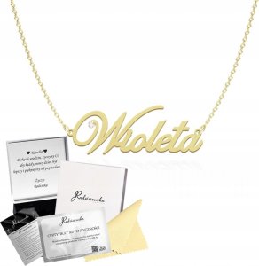 Radziszewska Jewellery Złoty Naszyjnik z Imieniem WIOLETA Łańcuszek SREBRO 925 Prezent Dedykacja 1