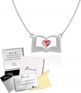 Radziszewska Jewellery Naszyjnik Damski Książka SREBRO 925 Łańcuszek Biżuteria Prezent ŻYCZENIA 1