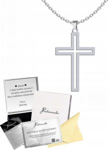 Radziszewska Jewellery Naszyjnik z Krzyżykiem Medalik Łańcuszek Prezent Srebro 925 DEDYKACJA 1