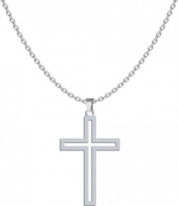 Radziszewska Jewellery Naszyjnik z Krzyżykiem Medalik Łańcuszek Prezent Srebro 925 DEDYKACJA 2