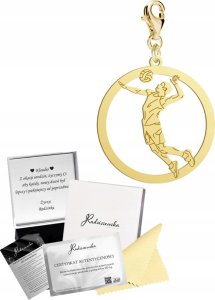 Radziszewska Jewellery Złoty Charms Siatkówka Męska Siatkarz SREBRO 925 Prezent DEDYKACJA GRATIS 1