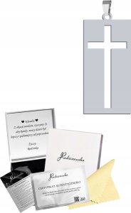 Radziszewska Jewellery Medalik z Krzyżykiem Srebro 925 Prezent Komunia ŻYCZENIA GRATIS 1