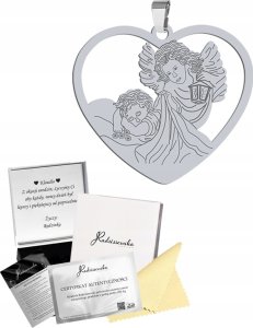 Radziszewska Jewellery Srebrny Medalik na Komunię Anioł Stróż Prezent Srebro 925 GRAWER GRATIS 1