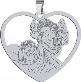 Radziszewska Jewellery Srebrny Medalik na Komunię Anioł Stróż Prezent Srebro 925 GRAWER GRATIS 2