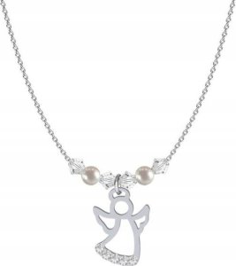 Radziszewska Jewellery Naszyjnik Srebrny na Komunię z Aniołkiem Łańcuszek Prezent DEDYKACJA GRATIS 2