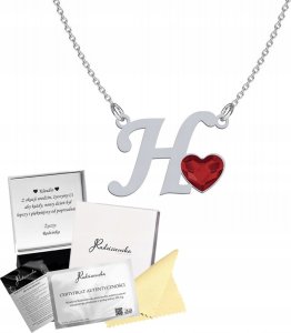 Radziszewska Jewellery Naszyjnik Srebrny 925 Literka H z Literą Serce Prezent DEDYKACJA GRATIS 1