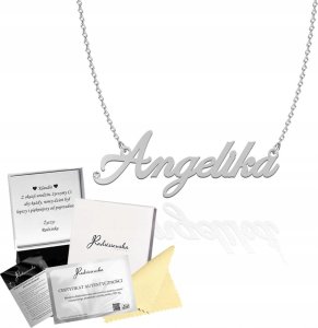 Radziszewska Jewellery Naszyjnik Srebrny z imieniem ANGELIKA Ankier Prezent Kobieta 925 DEDYKACJA 1