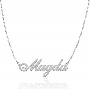 Radziszewska Jewellery Naszyjnik Srebrny z imieniem MAGDA Łańcuszek Prezent 925 ŻYCZENIA GRATIS 4