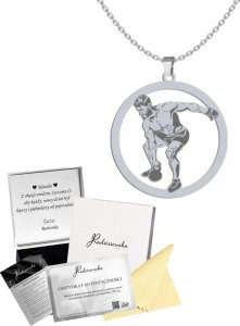 Radziszewska Jewellery Naszyjnik Srebrny Męski Kettlebell CrossFit Pancerka 925 Prezent GRAWER 1