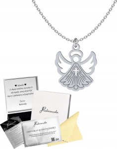 Radziszewska Jewellery Naszyjnik Srebrny na KOMUNIĘ z Aniołkiem Łańcuszek Prezent GRAWER GRATIS 1