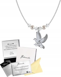 Radziszewska Jewellery Naszyjnik Srebrny na KOMUNIĘ Gołąb IHS Łańcuszek Prezent GRAWER GRATIS 1