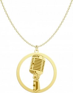 Radziszewska Jewellery Złoty Naszyjnik Mikrofon Łańcuszek 925 Prezent Biżuteria GRAWER GRATIS 1