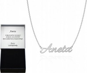 Radziszewska Jewellery Naszyjnik Srebrny z Imieniem ANETA Łańcuszek 925 Prezent DEDYKACJA GRATIS 2