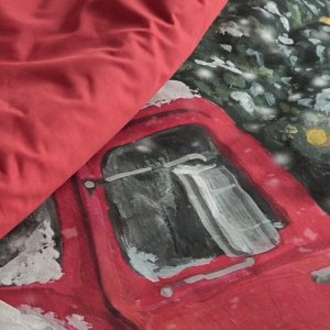 Detexpol  KOMPLET POŚCIELI ŚWIATECZNEJ VINTI 220 X 200 CM CZERWONY 5