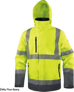 Kurtka męska Delta Plus TRACK - kurtka ostrzegawcza ocieplana z poliestru powlekanego PU 4 kieszenie. tkanina pikowana, poliester ripstop - pomarańczowy fluo-szary 4XL 2