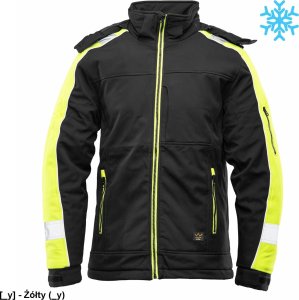 Kurtka męska Polstar ORSZ - OCIEPLANY SOFTSHELL RIVAL ŻÓŁTY - CZARNO-POMARAŃCZOWY(cp) 3XL. 1