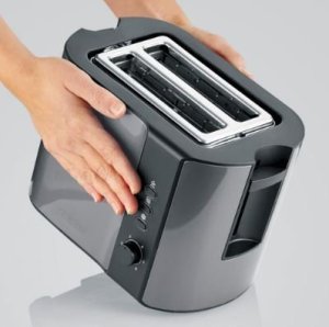 Toster Severin Severin AT 9573 toster 2 kaw. 800 W Antracyt, Czarny 3
