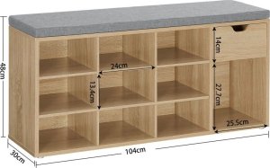 Leobert Szafka na Buty z Siedziskiem - sonoma - LHS024W11 2