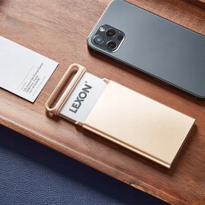 Lexon Nomaday Card Business Card Holder Light Gold/Soft Gold LD144D 10