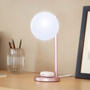 Lampa stołowa Lexon Bubble Lamp LED lamp with inductive charger 15W light pink LH70LP 4