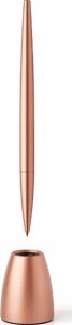 Lexon Scribalu Ballpoint pen with rose gold/soft gold base LS64P1 1