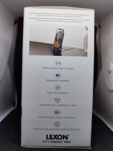 Głośnik Lexon City Energy Pro 10W inductive charger with bluetooth speaker black/black LD145N 3