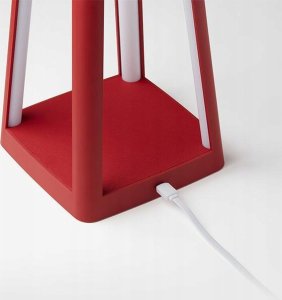 Lampa stołowa Lexon Lexon Lantern LED lamp with inductive charger dark red LH94DR 6