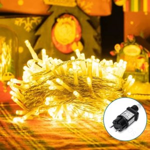 Lampki choinkowe Aigostar  Sznur 10mb 100 led Ip44 ciepłych lampek choinkowych led z zasilaczem Sznur 10mb 100 led Ip44 ciepłych lampek choinkowych led z zasilaczem 1
