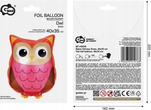 GoDan Balon foliowy Sowa 40x35 BF-HSOW 10768 2