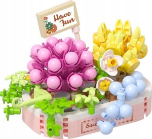 Clementoni KOCO klocki sukulenty donica róż 249el 02086 44187 3