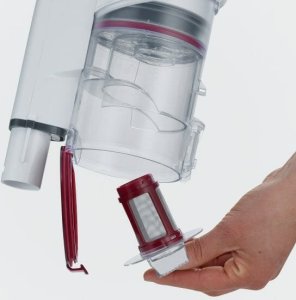 Severin Severin HV 7152 okurzacz na kiju/szczotka elektryczna Pionowy odkurzacz Bateria Suchy Worek na kurz 0,5 l 120 W Czerwony, Biały 2,2 Ah 5