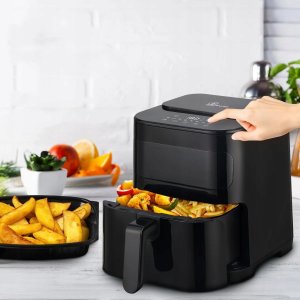 Frytkownica beztłuszczowa ExtraLink Extralink HOME AIR FRYER 5.2L EU SJ-520 frytkownica Jednoosobowy 5,2 l Frytkownica na gorące powietrze Czarny 2
