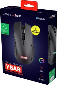 Mysz Trust GXT 931 Ybar myszka Gaming Po prawej stronie Bluetooth Laser 7200 DPI 7