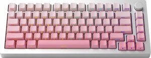 Klawiatura Akko AKKO MonsGeek  M1W SP Pink&White Gaming-Tastatur, Wireless, RGB, V3 Piano Pro Switch - silber, ANSI (US) 2