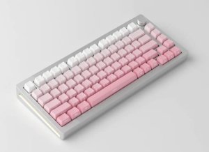 Klawiatura Akko AKKO MonsGeek  M1W SP Pink&White Gaming-Tastatur, Wireless, RGB, V3 Piano Pro Switch - silber, ANSI (US) 6