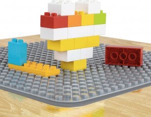 Milly Mally Milly Mally Zestaw mebli Olaf Blocks - Stolik i dwa krzesełka Dark Grey 8